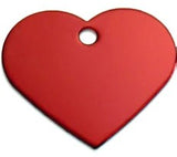 Aluminum Tag - Heart (inset hole)