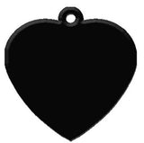 Aluminum Tag - Heart (top hole)