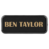Badge with Frame - Rectangle 3x1 Leatherette