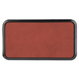 Badge with Frame - Rectangle 3x1.5 Leatherette