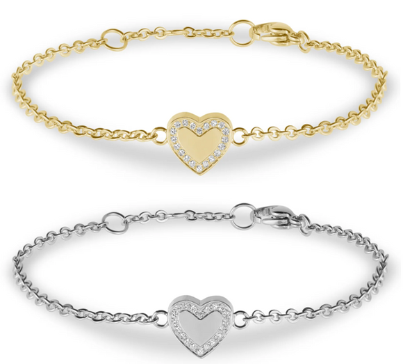 ARZ Ashes Bracelet CZ Heart