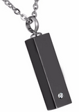 Ashes Necklace - Vertical Bar w/CZ