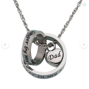 Ashes Necklace - Double Ring Dad