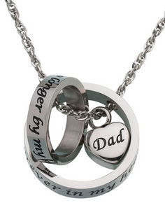 Ashes Necklace - Double Ring Dad.