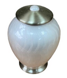 3" Mini Urn - White/Silver