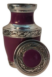 3" Keepsake Urn - Vine Pattern - Purple