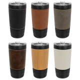 Polar Camel Leatherette 20oz Black Tumbler