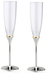 Flutes - Gold Band - 2 pc
