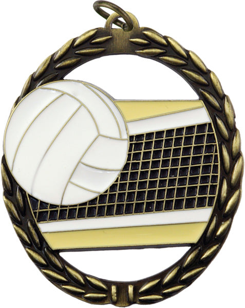 Volleyball Negative Space Medal