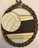 Volleyball Negative Space Medal