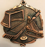 Hockey Sculptured Medal - 2.5"