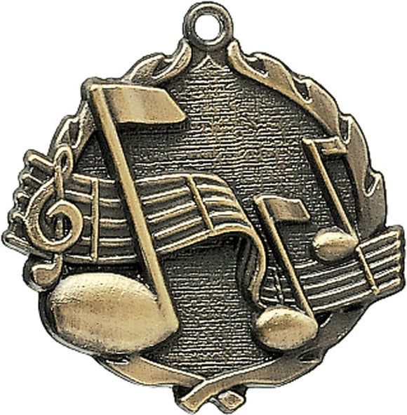 Music Sculptured Medal - 2.5
