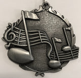 Music Sculptured Medal - 2.5"