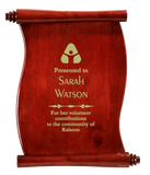 Scroll Plaque - Rosewood Piano Finish