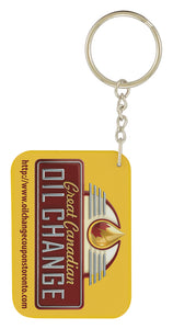 Full Color Sublimation Keychain - Rectangle PVC