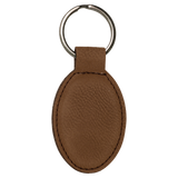 Leatherette Keychains - Oval