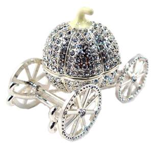 Trinket Box - Pumpkin Carriage crystal