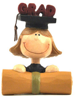 Grad Decor - Girl Hat & Scroll