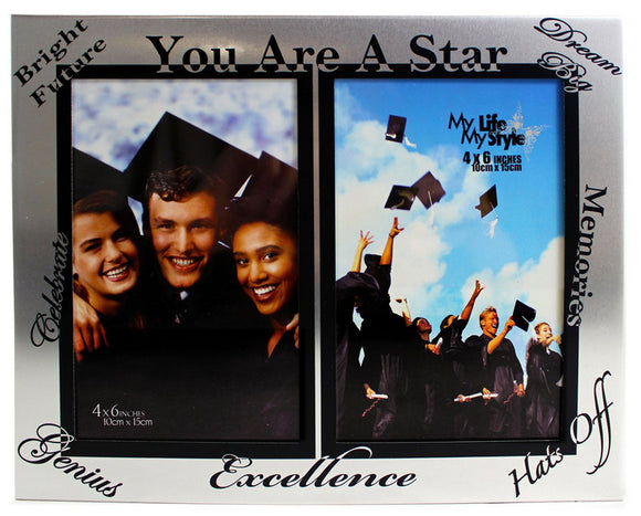 Grad Double Frame - 4x6 You Are a Star