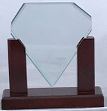 Diamond Glass/Rosewood Award 6"