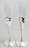 Flutes - Everlasting Hearts - 2 pc - Silver
