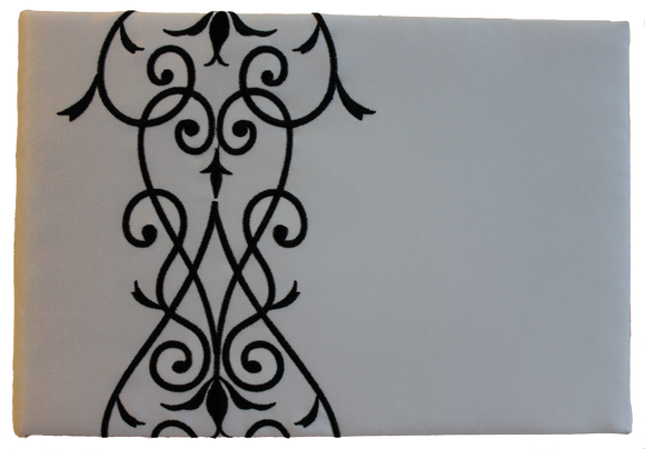 Guest Book - Black Stitching on White