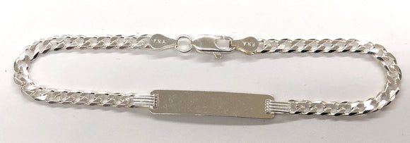 ID Bracelet Sterling Silver - 3.8/25 Curb100