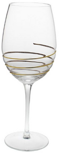 Wine Glass - Swirl Gold.