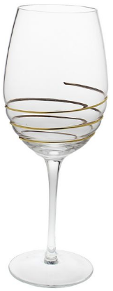 Wine Glass - Swirl Gold.