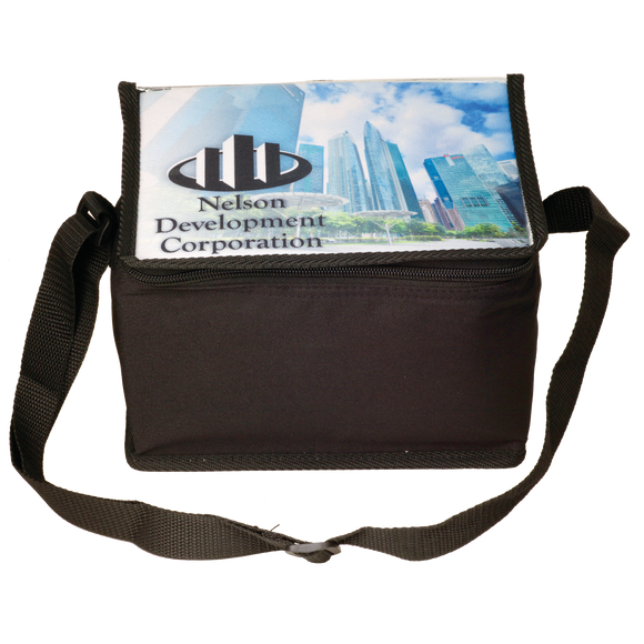 Folding Lunch Cooler Bag with Full color insert.