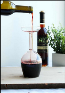 Upside Down Wine Glass - 15oz.